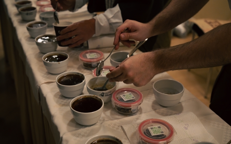 Coffee cupping